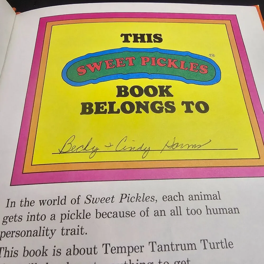 Turtle Throws a Tantrum by Richard Hefter Sweet Pickles Series 1978 Hardcover